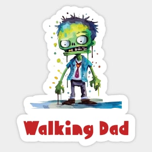 Walking Dad, Halloween Humor Sticker